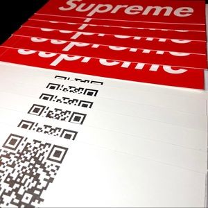 Supreme QR Code Box Logo Stickers (x5)